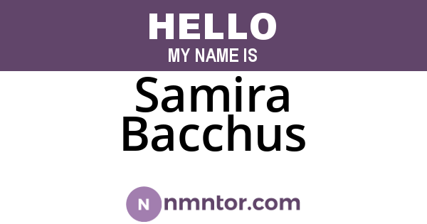 Samira Bacchus