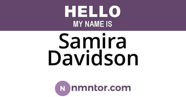 Samira Davidson