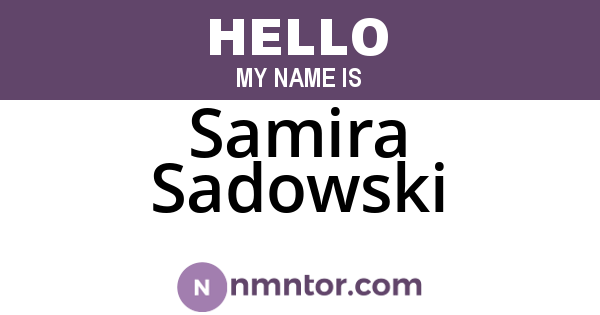 Samira Sadowski