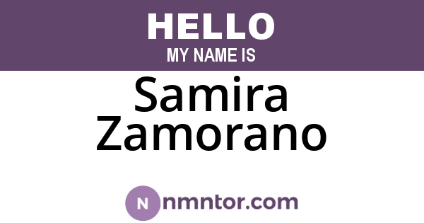 Samira Zamorano