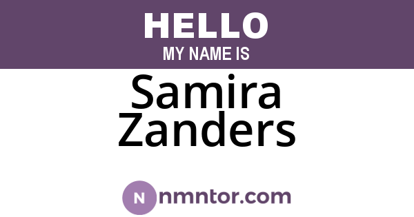 Samira Zanders
