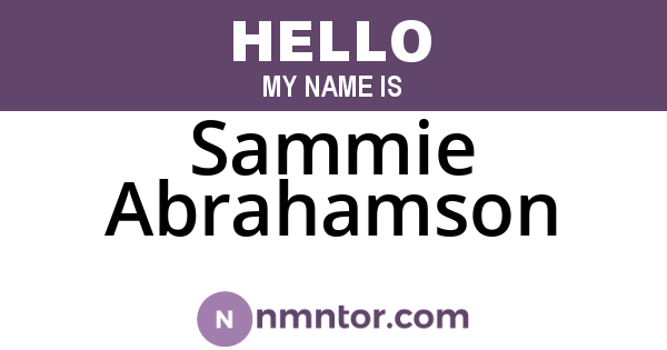Sammie Abrahamson