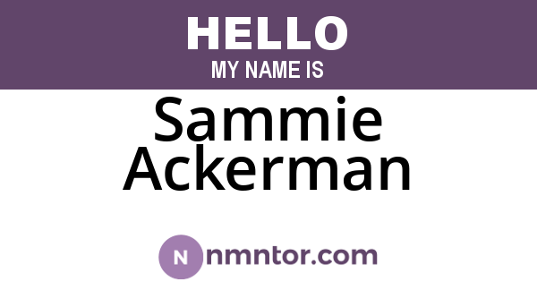 Sammie Ackerman