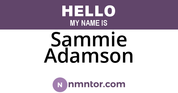 Sammie Adamson