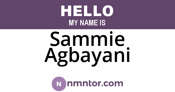 Sammie Agbayani