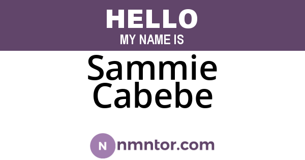 Sammie Cabebe