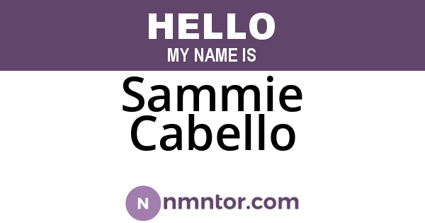 Sammie Cabello