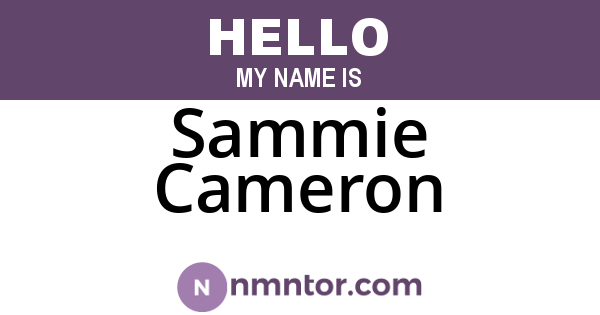 Sammie Cameron