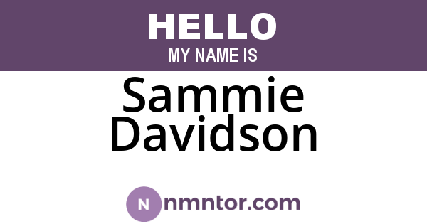 Sammie Davidson
