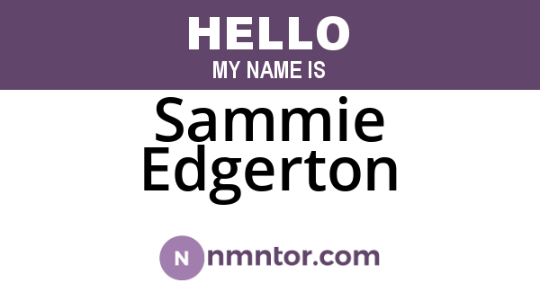 Sammie Edgerton
