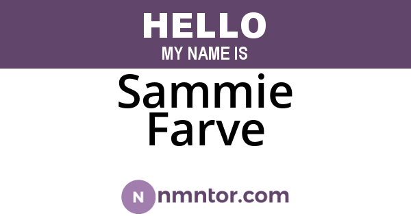 Sammie Farve