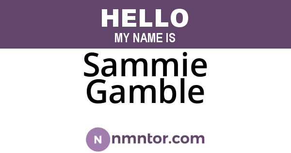 Sammie Gamble
