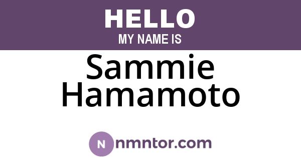 Sammie Hamamoto