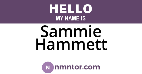 Sammie Hammett