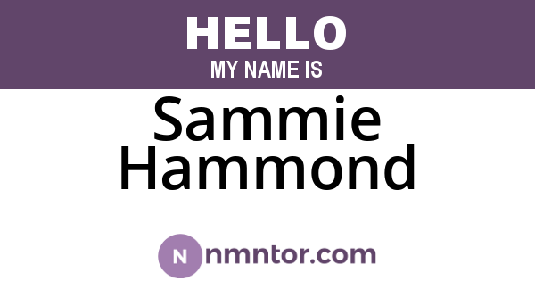 Sammie Hammond