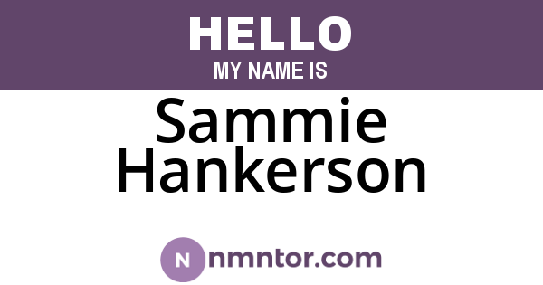 Sammie Hankerson