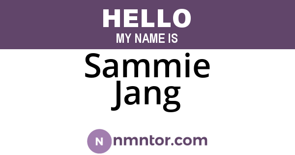 Sammie Jang