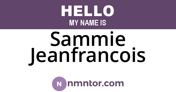 Sammie Jeanfrancois