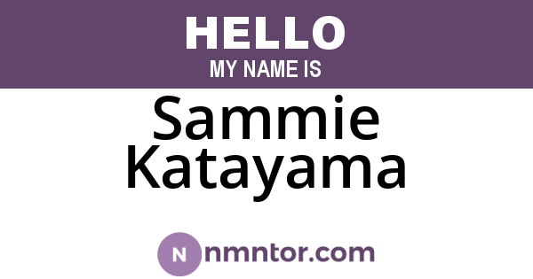 Sammie Katayama