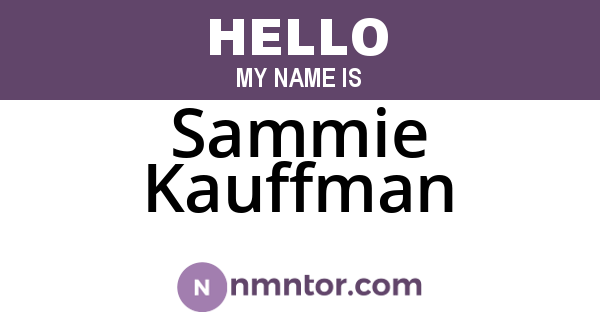 Sammie Kauffman