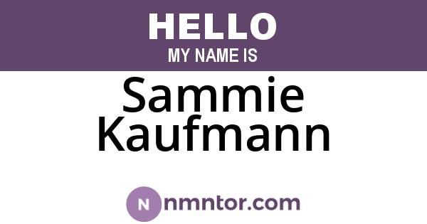 Sammie Kaufmann
