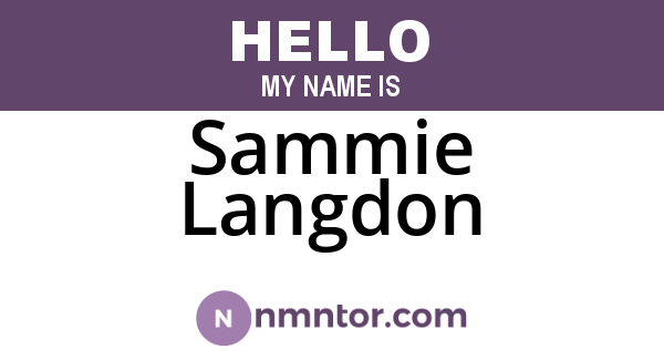 Sammie Langdon