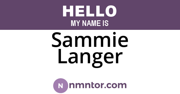 Sammie Langer