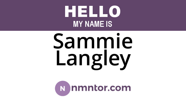 Sammie Langley