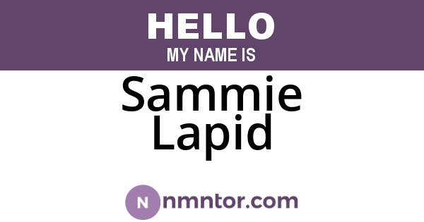 Sammie Lapid