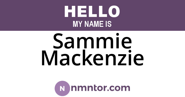 Sammie Mackenzie