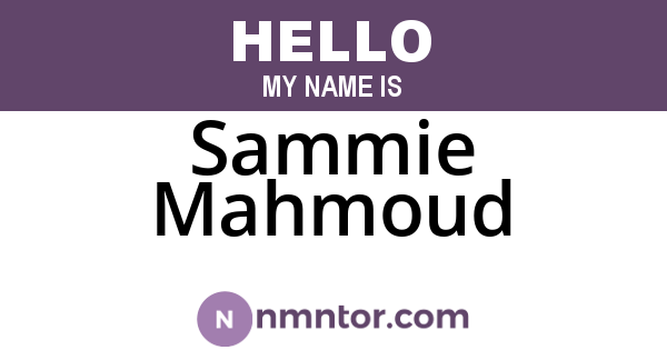 Sammie Mahmoud
