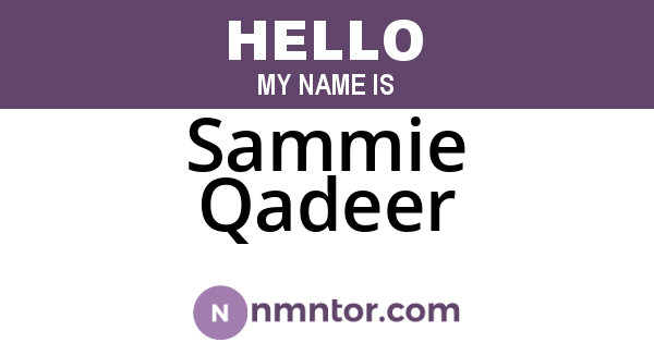 Sammie Qadeer