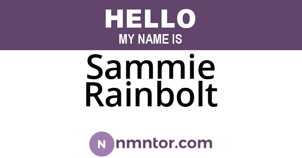 Sammie Rainbolt
