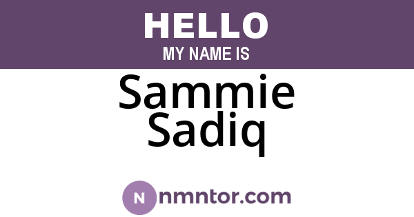 Sammie Sadiq