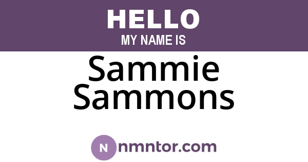 Sammie Sammons