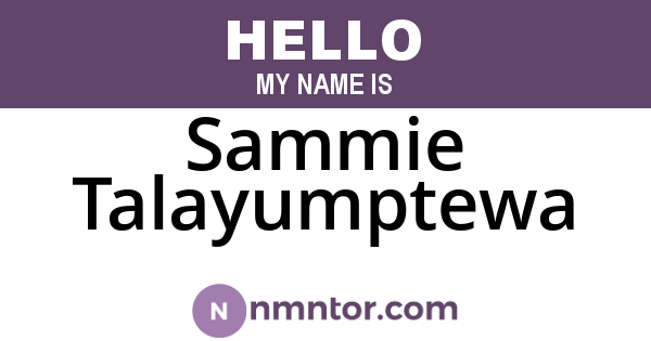 Sammie Talayumptewa