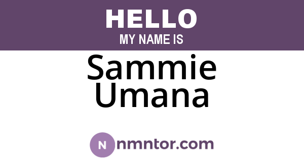 Sammie Umana