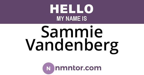 Sammie Vandenberg