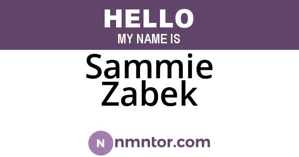 Sammie Zabek