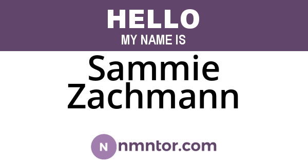 Sammie Zachmann