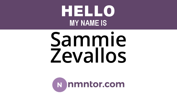 Sammie Zevallos