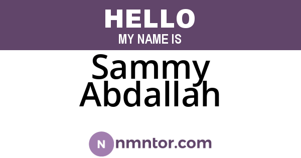 Sammy Abdallah