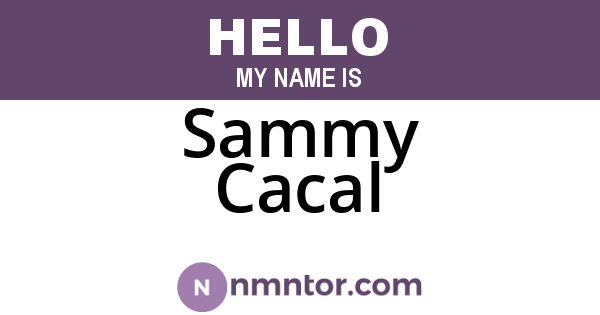 Sammy Cacal