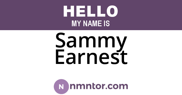 Sammy Earnest