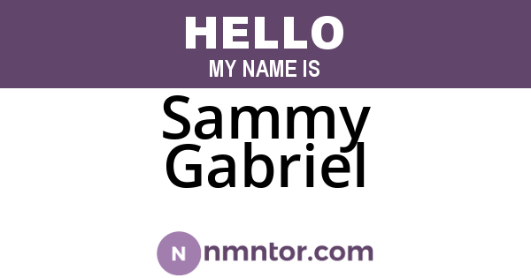 Sammy Gabriel