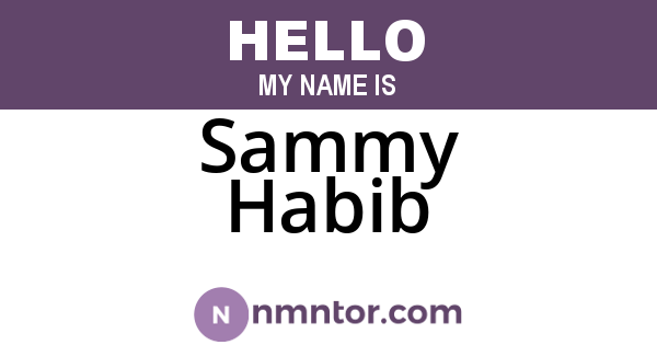 Sammy Habib