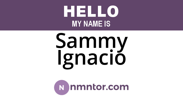 Sammy Ignacio