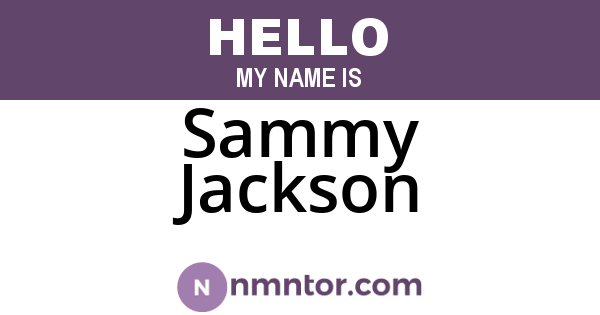 Sammy Jackson