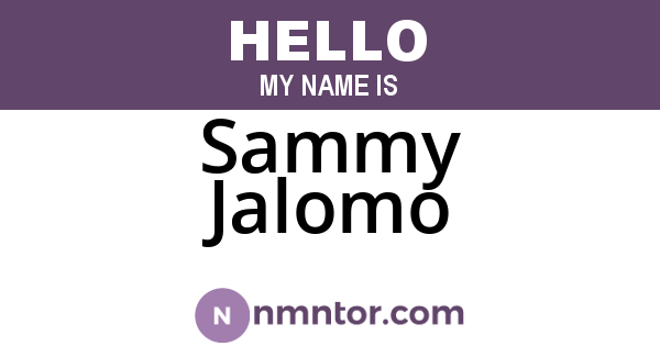 Sammy Jalomo