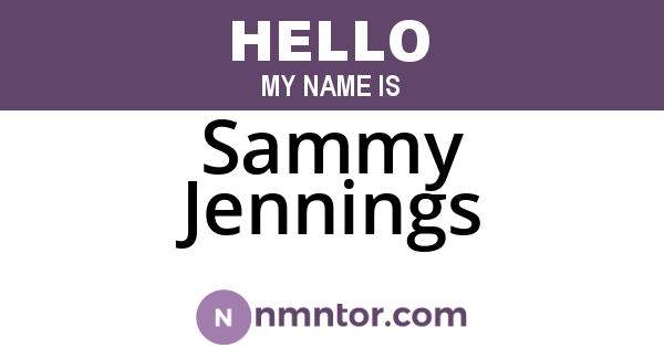 Sammy Jennings